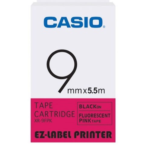 9mm Black on Pink Casio Tape(CG42)