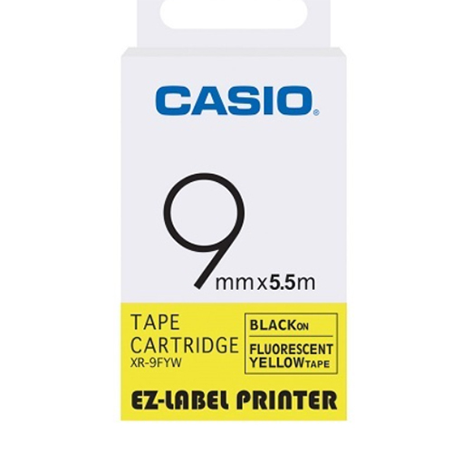 9mm Black on Yellow Casio Tape(CG44)