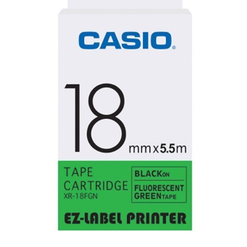 18mm Black on Green Casio Tape(CG53)