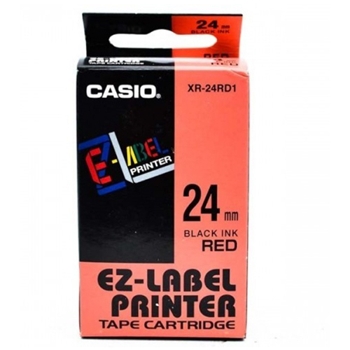 24mm Black on Red Casio Tape(CG74)