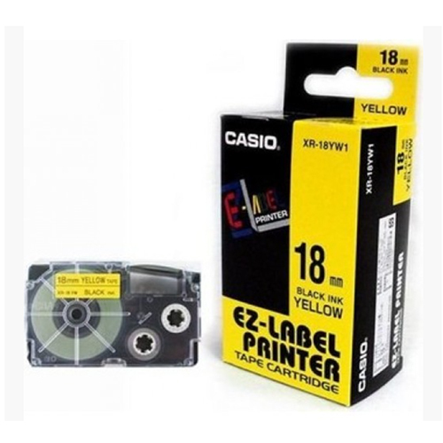 18mm Black on Yellow Casio Tape(G12)