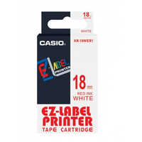 18mm Red On White Casio Tape (g25) - 18mm Width, Red On White Color | Ideal For Printing Industry Use, High-quality Adhesion