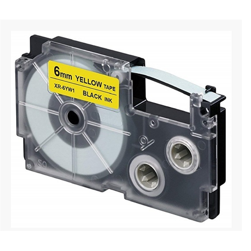 6mm Black on Yellow Casio Tape(CG84)