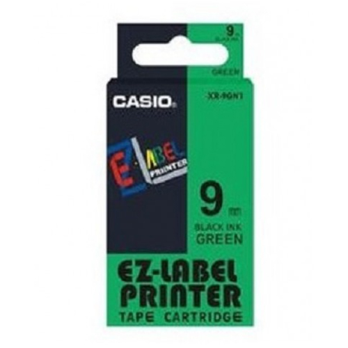 9mm Black on Green Casio Tape(G21)