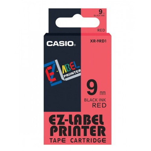 9mm Black on Red Casio Tape(G32)