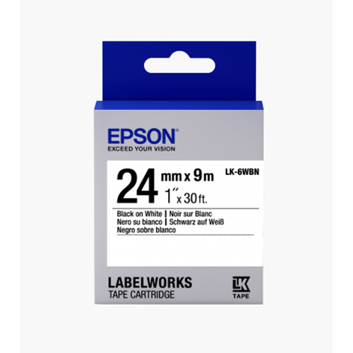 Epson LW Tape- LK-6WBN- 24 mm