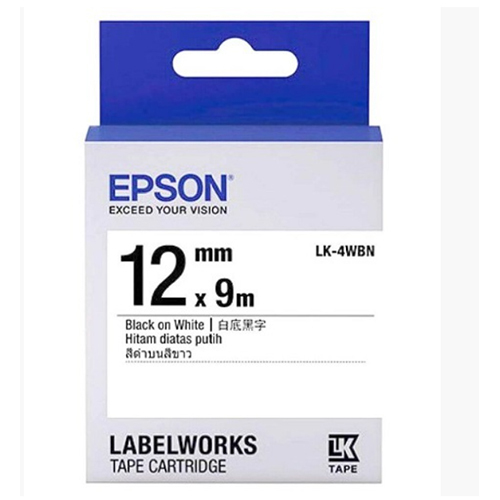 Epson LW Tape- LK-4WBN- 12mm