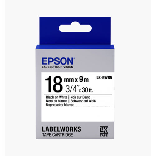 Epson Label Works Tape Black On Transparent Use: Printing Industry