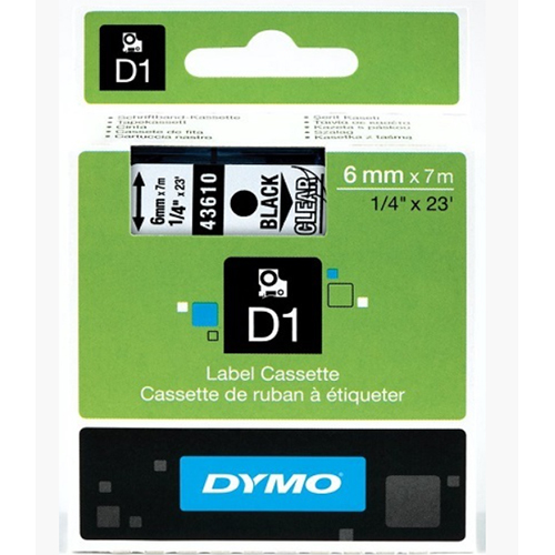 Dymo Original Black on Clear Tape(S0720770-43610)