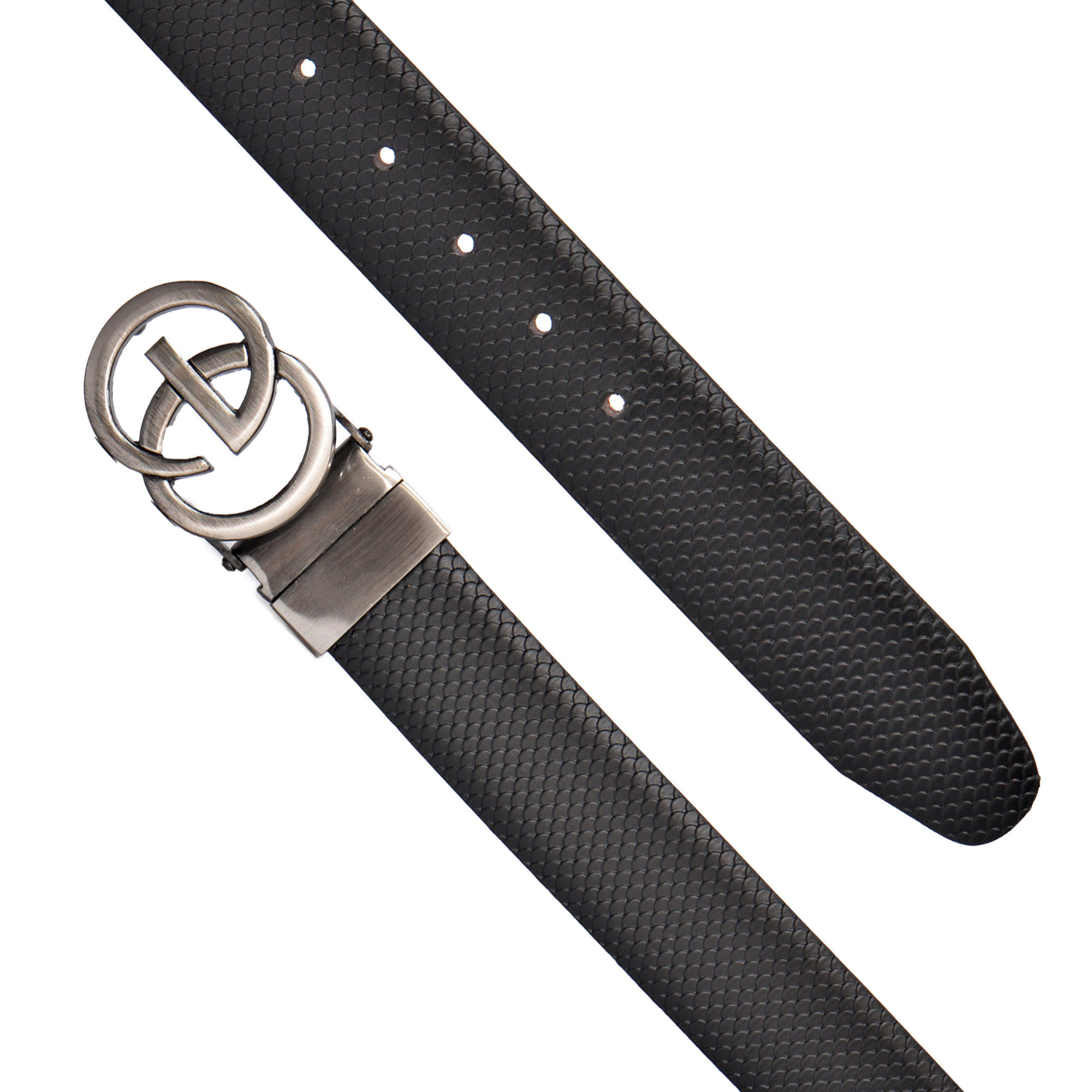 Genuine Leather reversible belt fish H