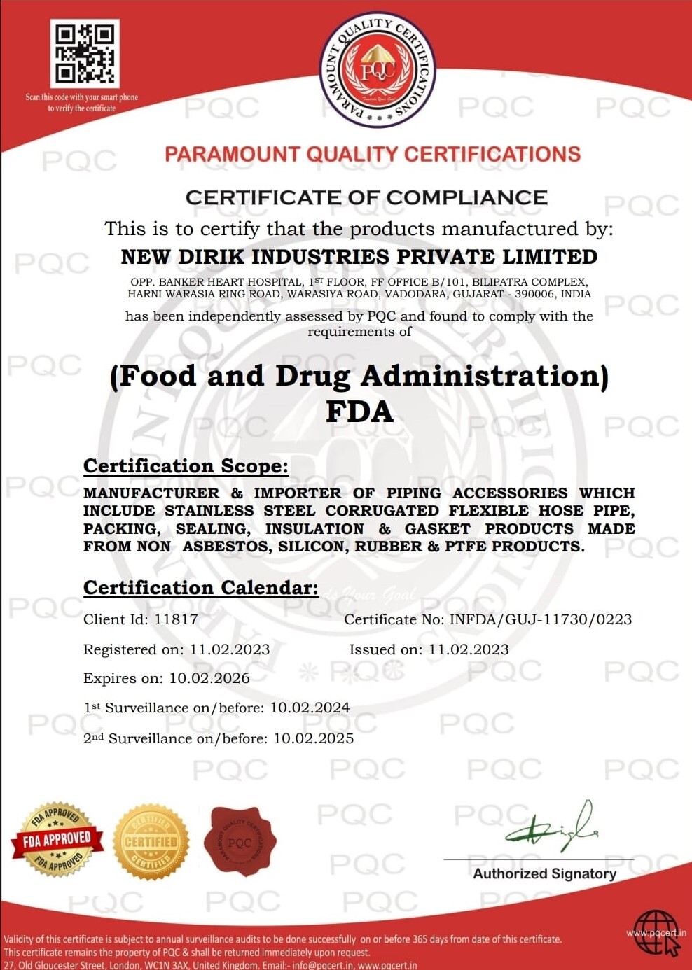 PTFE Gland Packing - Food Grade