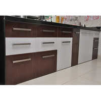 Kaka Pvc Kitchen Cabinet - Color: Brown & White