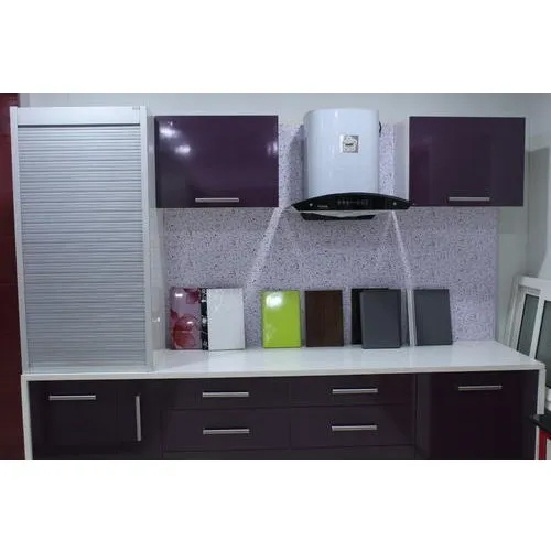 Brown PVC Kitchen Cabinet
