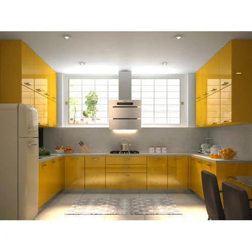 U Shape PVC Modular Kitchen