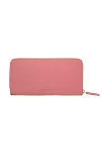 Genuine leather Pink/O.W zip around ladies wallet