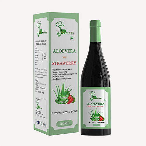 Tonic & Syrup 500 Ml Aloevera With Strawberry Juice