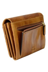 Genuine leather mustard ladies wallet