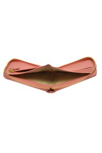 Genuine leather peach zip around ladies wallet