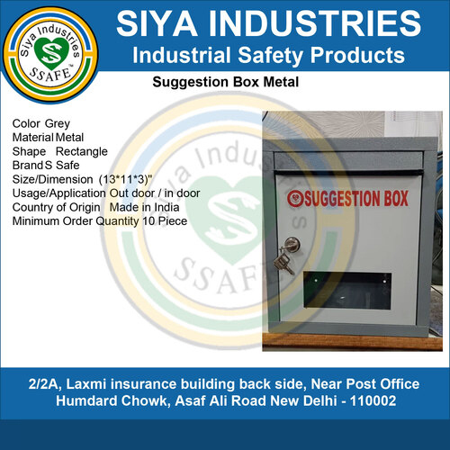 Grey Suggestion Box Metal