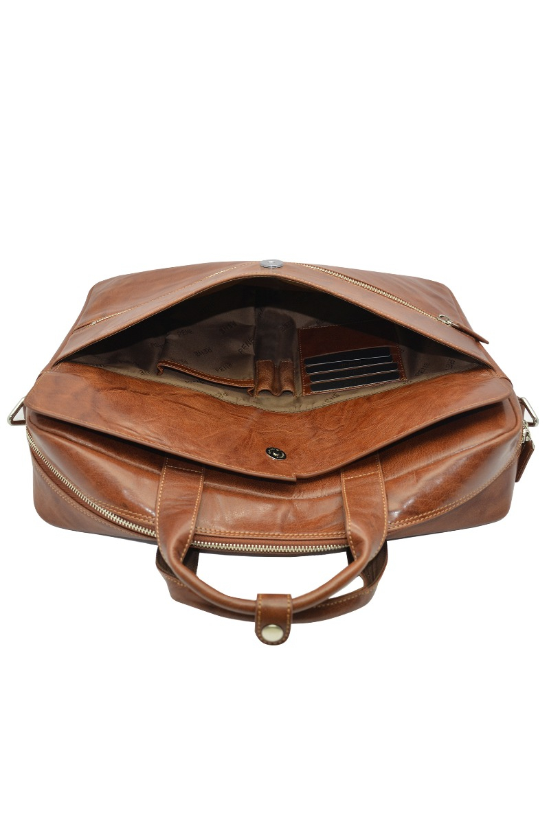 Genuine leather tan professional bag