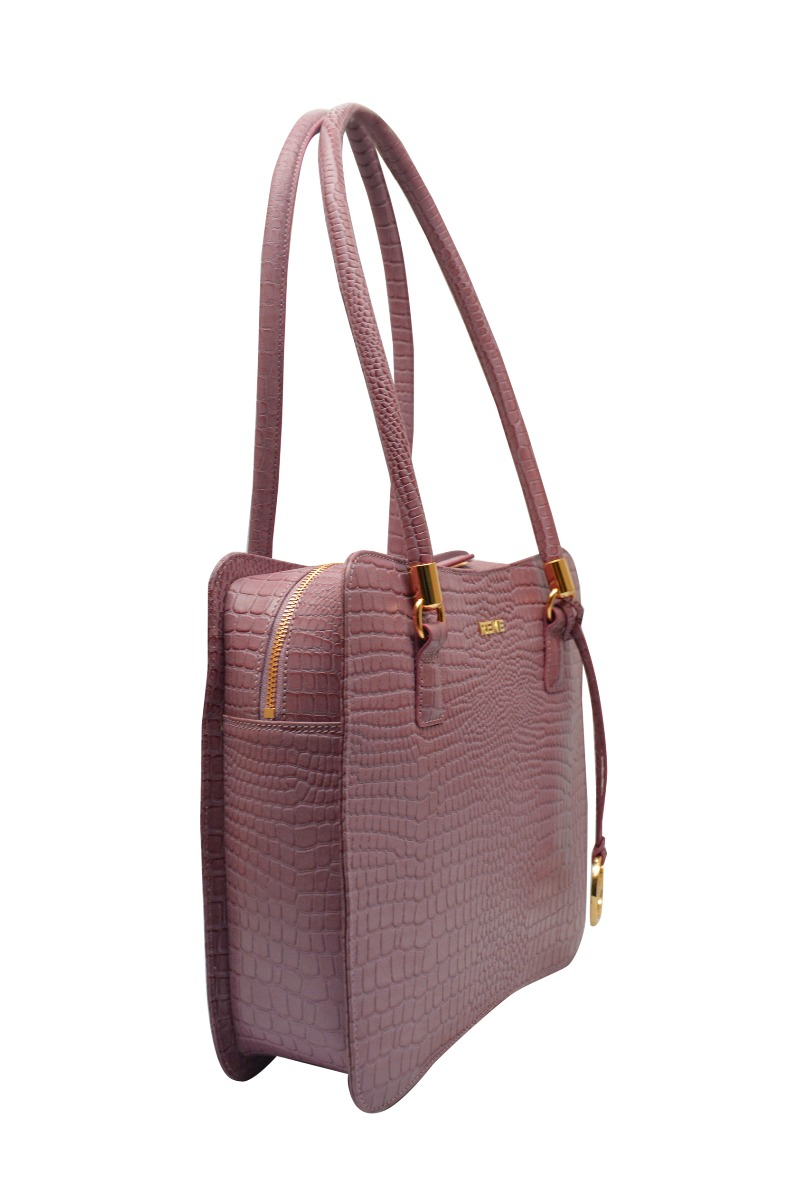 Genuine leather rose ladies bag