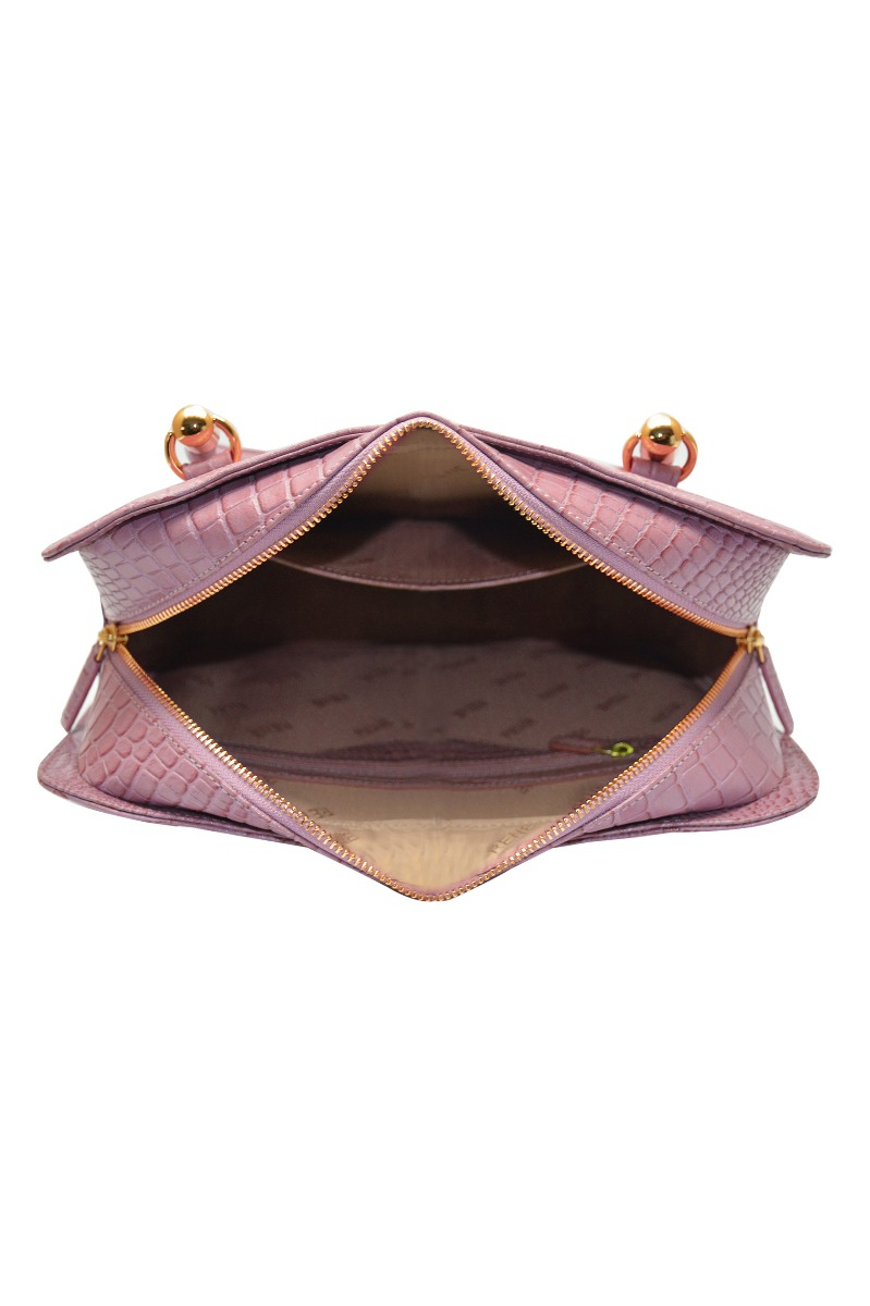 Genuine leather rose ladies bag
