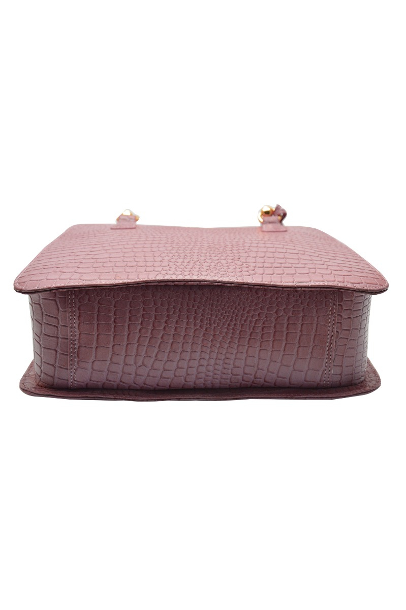 Genuine leather rose ladies bag