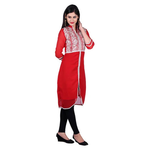 Red Indo Western Kurtis