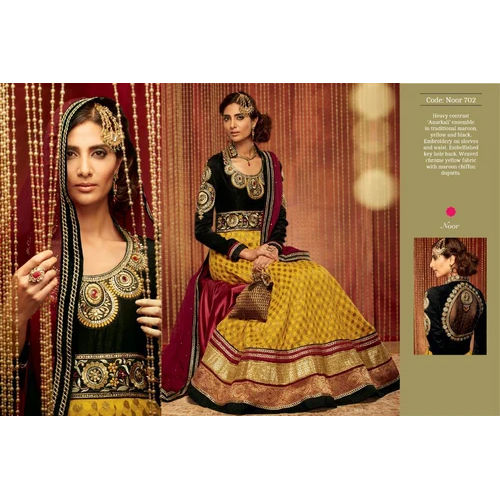 Yellow & Black Ladies Designer Suits