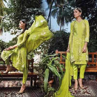 Green Chikan Suits