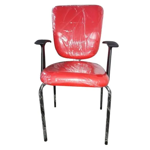 Easy To Clean Red Visitors Chair