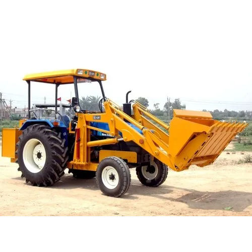 Blue Front End Loader With Hi Dump Bucket