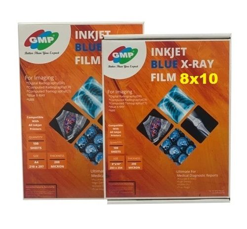 GMP Medical (8 x 10) X- Ray Inkjet Film BLUE COLOUR - 100 SHEET