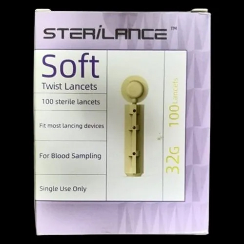 Plastic Sterilance Soft Twist Blood Lancet