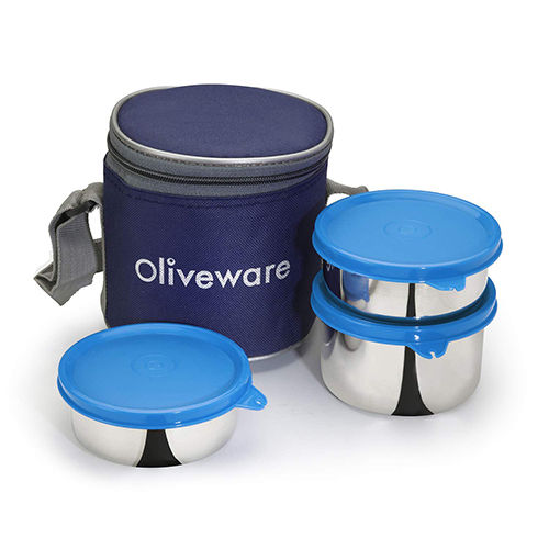 Lovely Stlyo Lunch Box With Stainless Steel Container