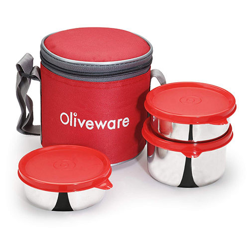 Lovely Stlyo Lunch Box With Stainless Steel Container