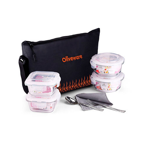 Black_Orange Musk Glassware Lunch Box