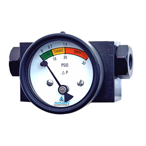 Black 63 Mm Magnetic Piston Type Differential Pressure Gauge