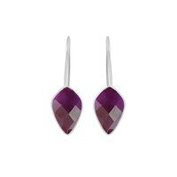 Amethyst Gemstone Faceted Kite 10x15mm Gold Vermeil 925 Sterling Silver Dangle Earrings