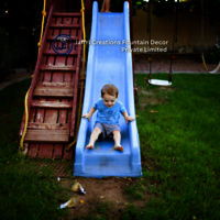 Outdoor Playground Slide - Durable Plastic, Vibrant Colors , Safe Design For Kids Fun