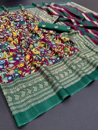 SOFT PAITHANI SILK PRINTED SAREES