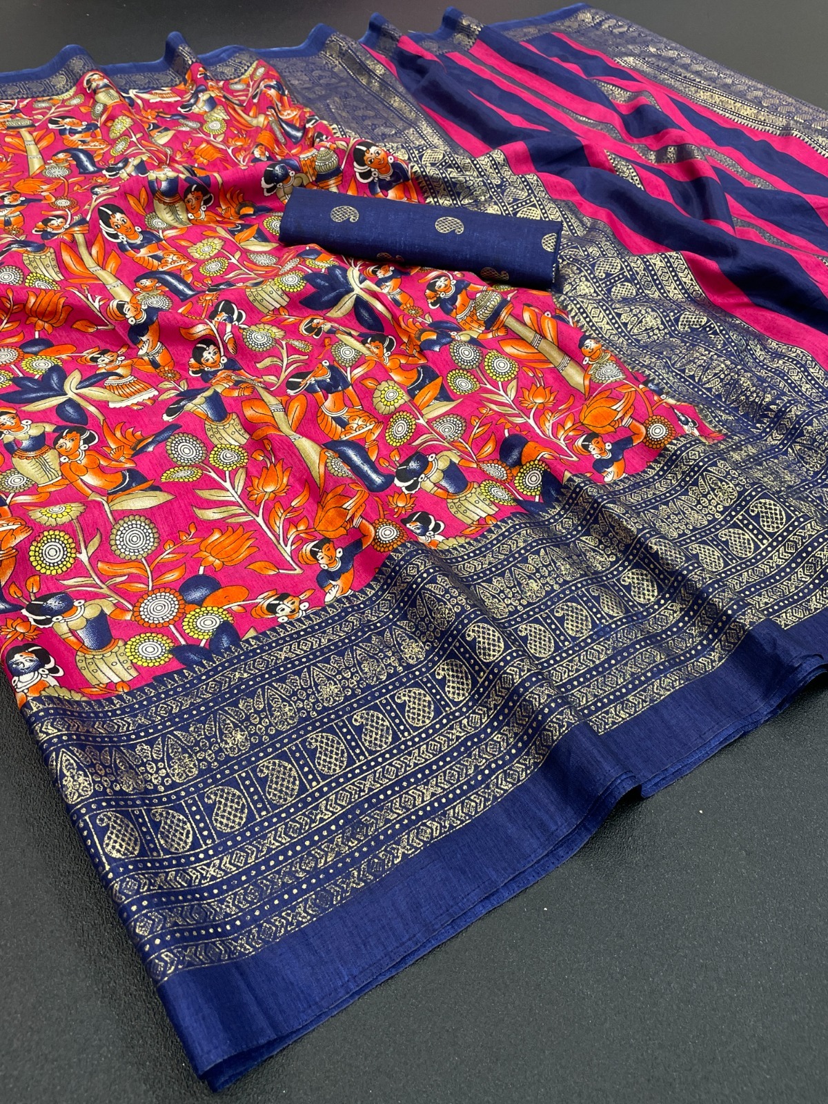 SOFT PAITHANI SILK PRINTED SAREES