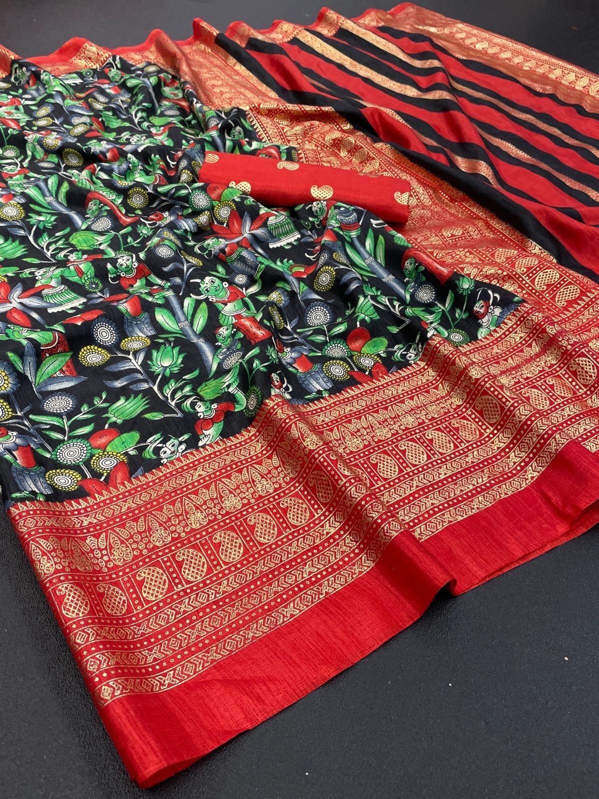 SOFT PAITHANI SILK PRINTED SAREES