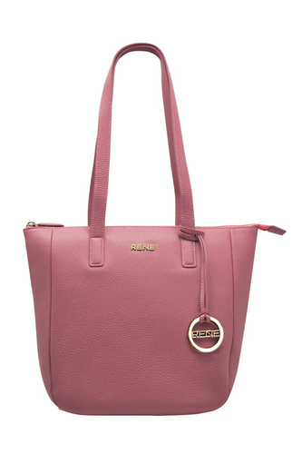 Genuine leather ladies bag - Rose