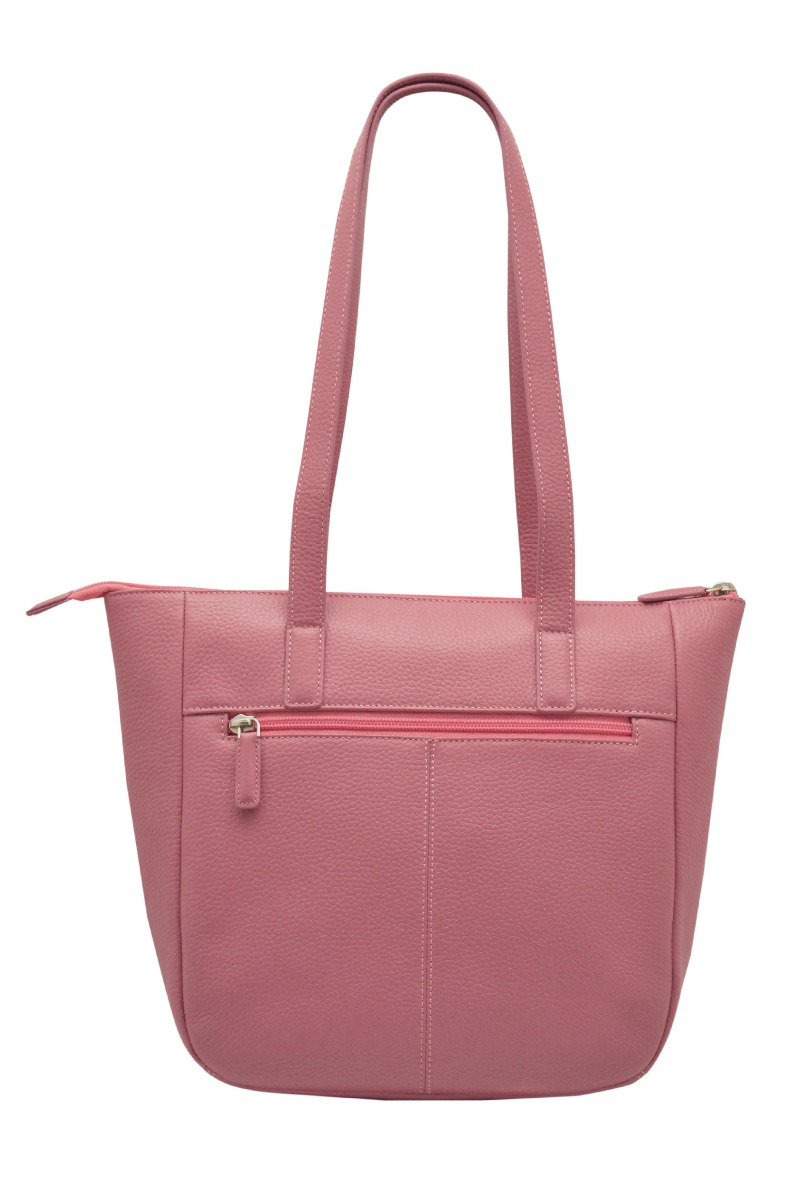 Genuine leather ladies bag - Rose