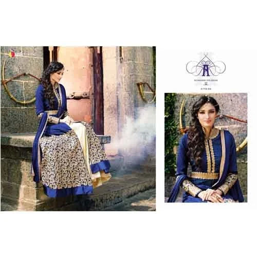 Blue Heavy Embroidered Suits