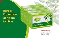 Neem Soap 500gm Pack Of 4 Pieces Of 125gm - Color: Green