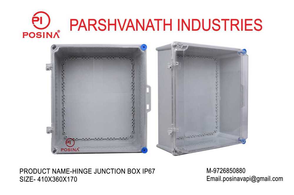 ABS POLYCARBONATE HINGE ENCLOSURE IP67 410X360X170