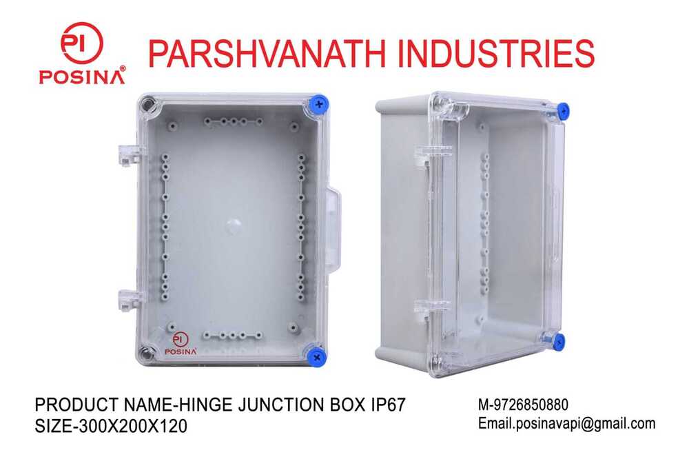 ABS POLYCARBONATE HINGE ENCLOSURE IP67 300X200X120