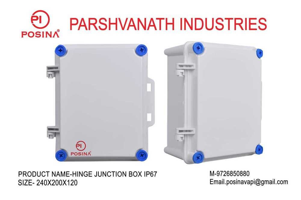 ABS HINGE ENCLOSURE IP67 240X200X120
